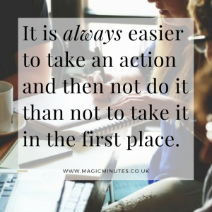 Easier to take an action and not do it than not to take it in the first place